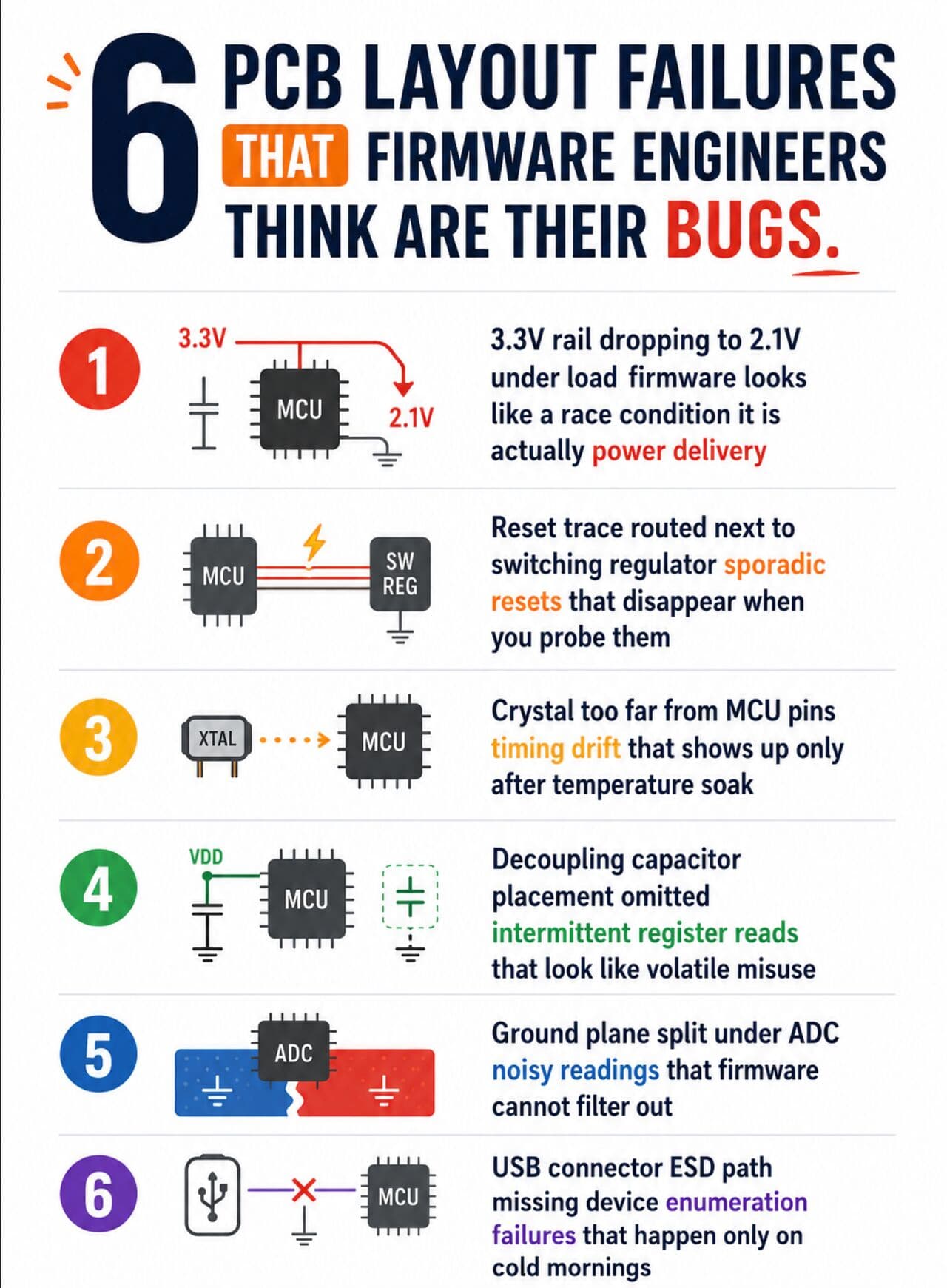PCB problems that look like firmware bugs