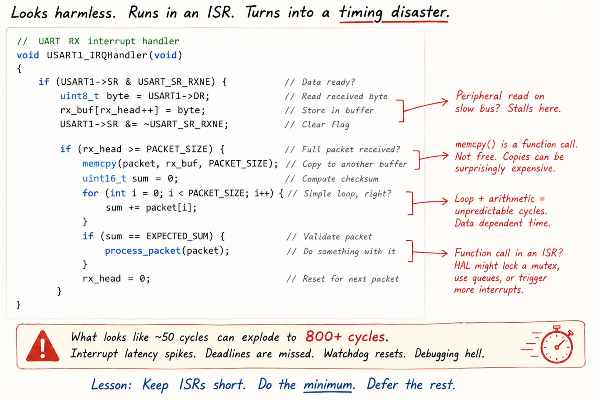 Hidden work inside interrupt handlers