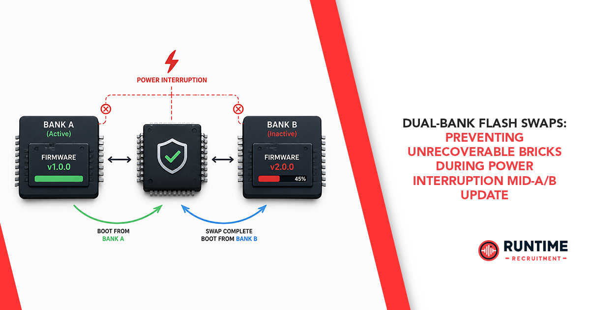 Dual-Bank Flash Swaps: Preventing Unrecoverable Bricks During Power Interruption Mid-A/B Update