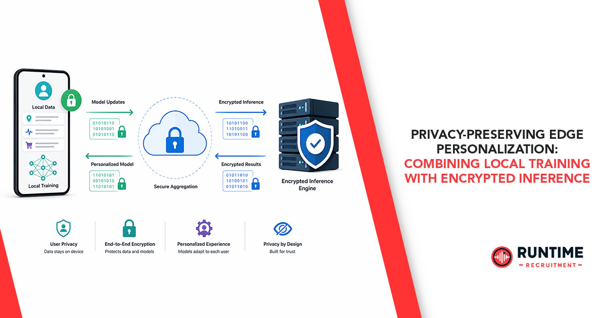 Privacy-Preserving Edge Personalization: Combining Local Training with Encrypted Inference