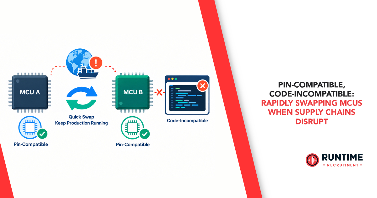 Pin-Compatible, Code-Incompatible: Rapidly Swapping MCUs When Supply Chains Disrupt